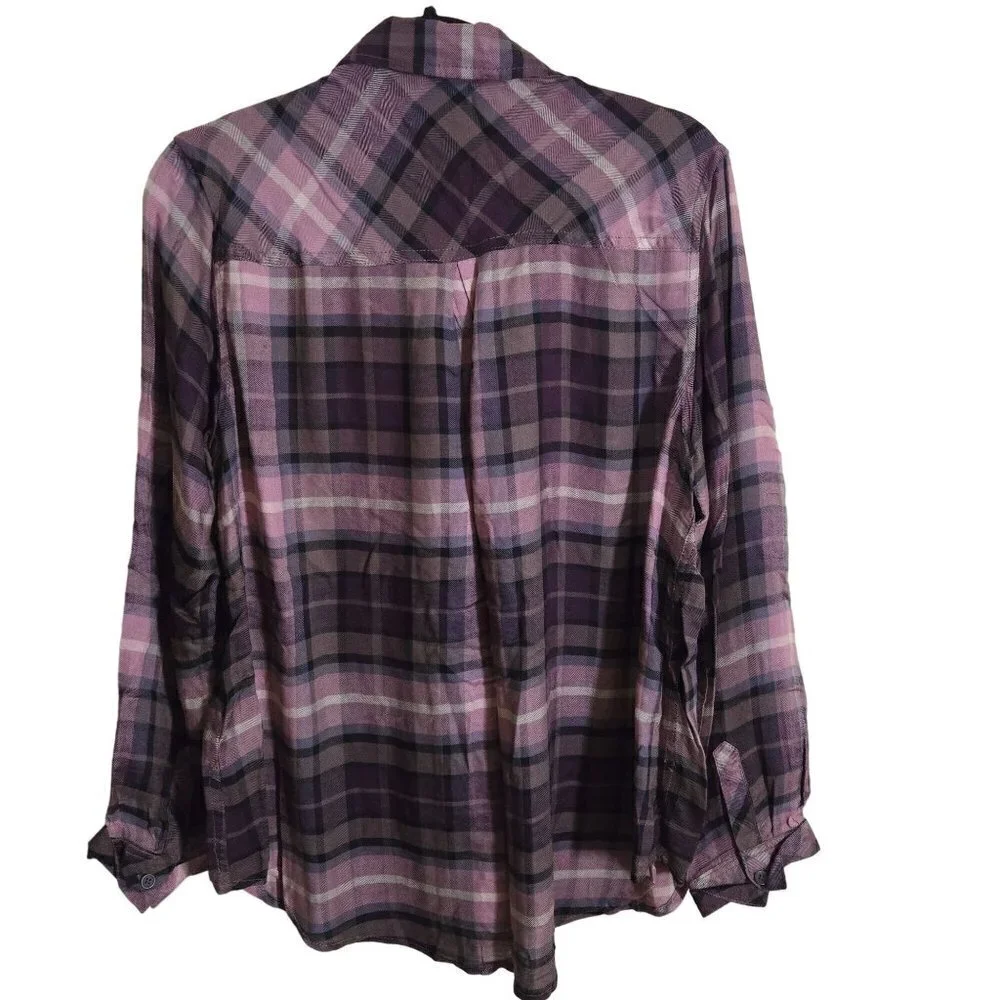 Workshop Republic Clothing Purple Native Plaid Shirt Size L